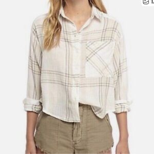 Free people Plaid Button-Up Shirt
